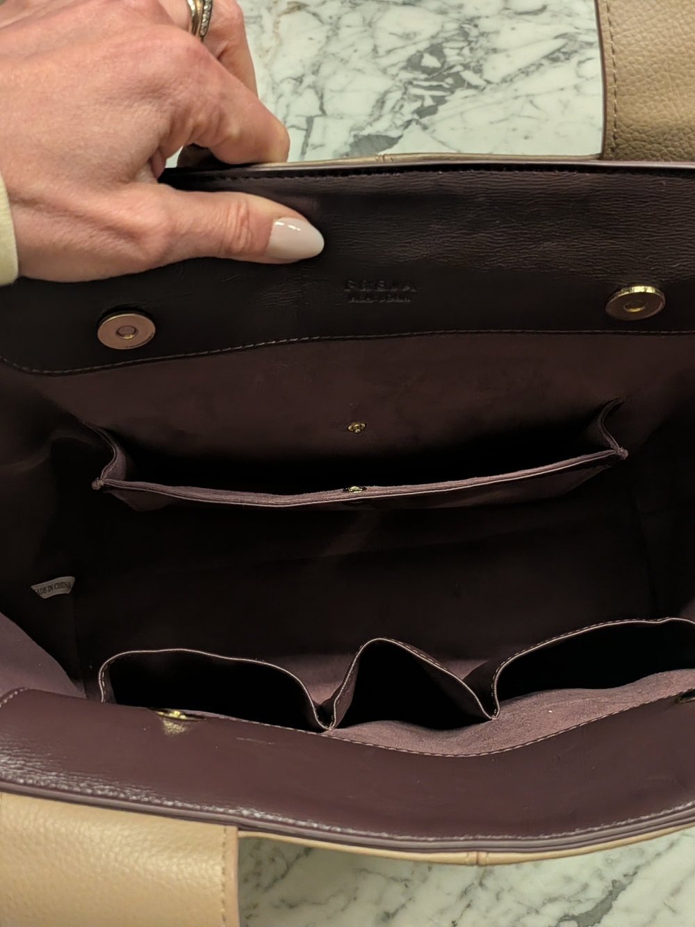 Freja NY Lafayette Tote - Taupe - Picture 6 of 8